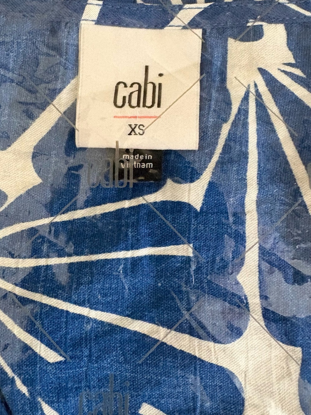 Cabi Blue & White Printed maxi dress